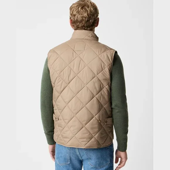 J. Crew Green Quilted Walker Vest - Size S